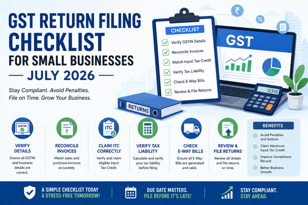 GST Return Filing Checklist for July 2026 | Small Business Guide